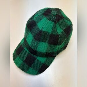 Crown Cap Green Buffalo Check Ball Cap Melton Wool Made In Canada Since 1934 🇨🇦
